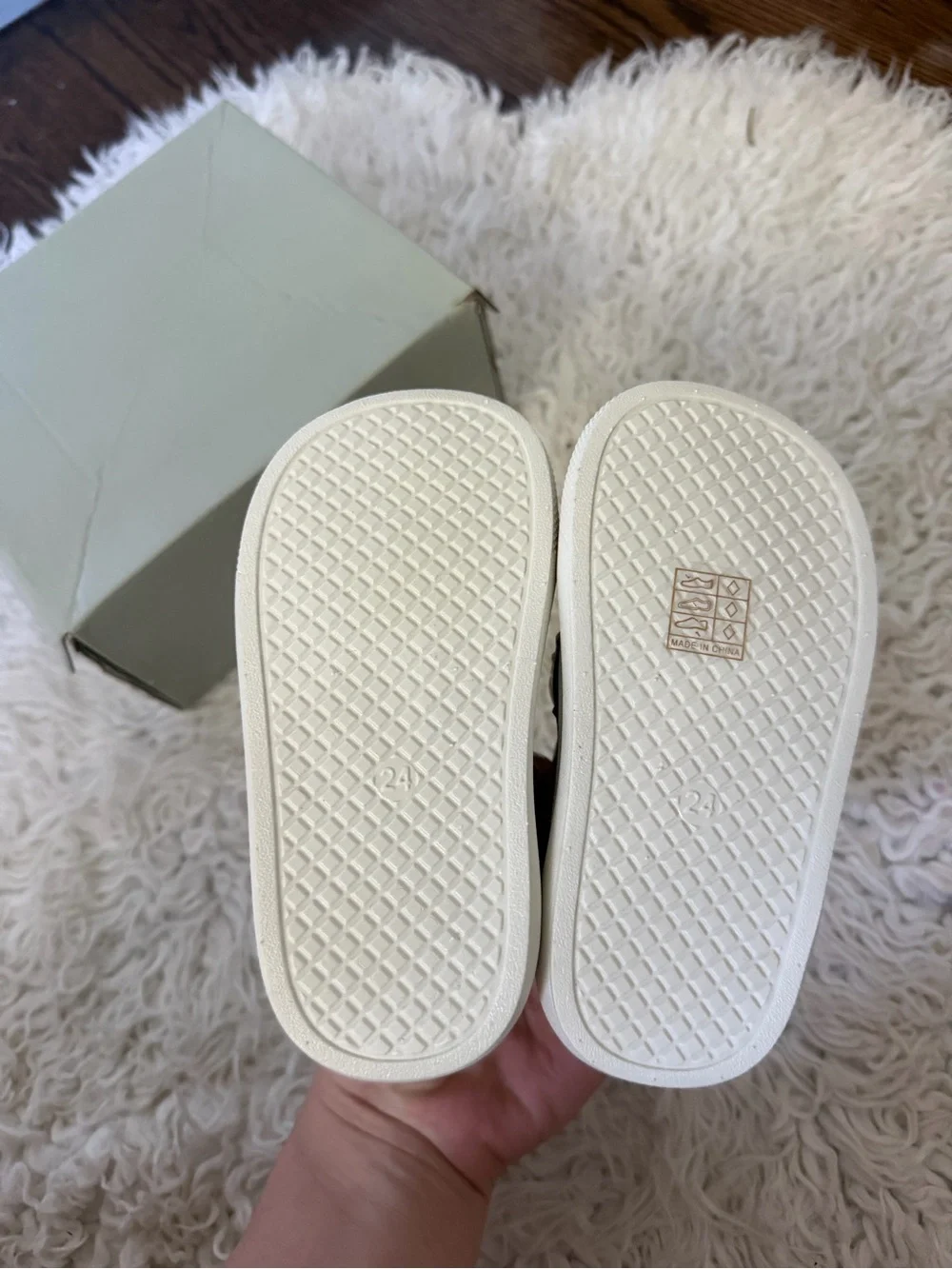 Kids Cream & Tan Closed-Toe Sandals